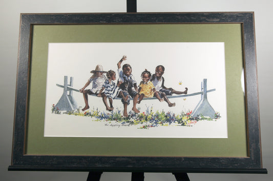 Framed Artwork 'The Jogging Board' by Virginia Fouché Bolton