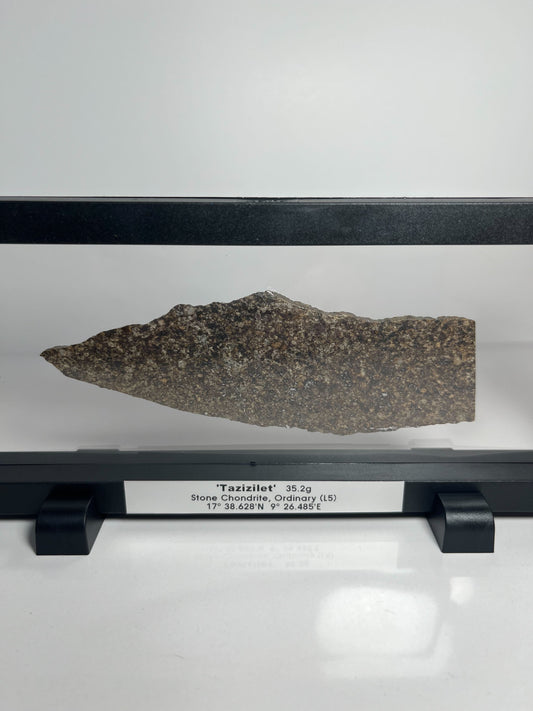 Stone Chondrite "Tazizilet" Meteorite Slice - Recovered 2006, Agadez, Niger - 35.2g