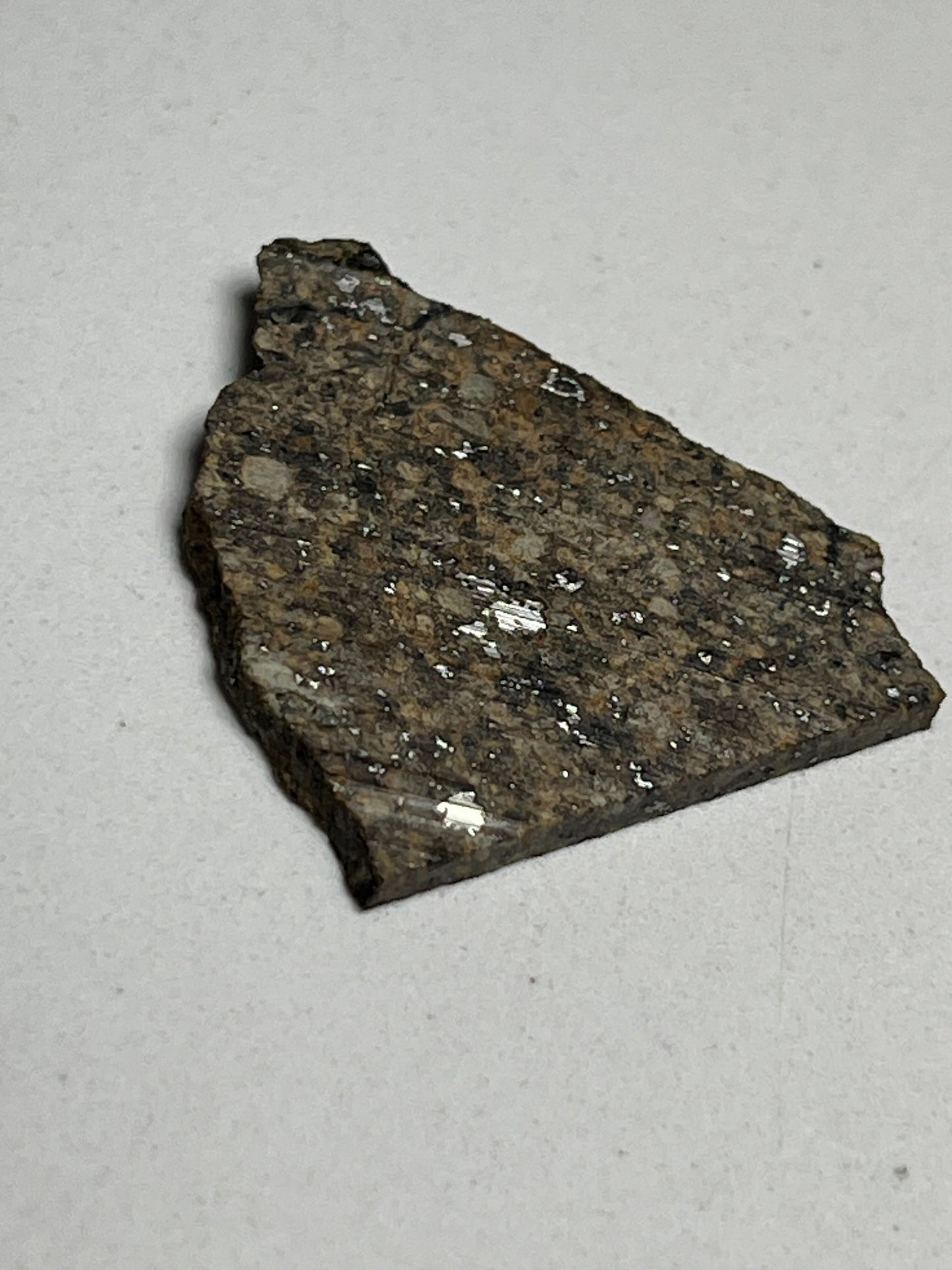 Stone Chondrite "Tazizilet" Meteorite Slice - Recovered 2006, Agadez, Niger - 3.5g