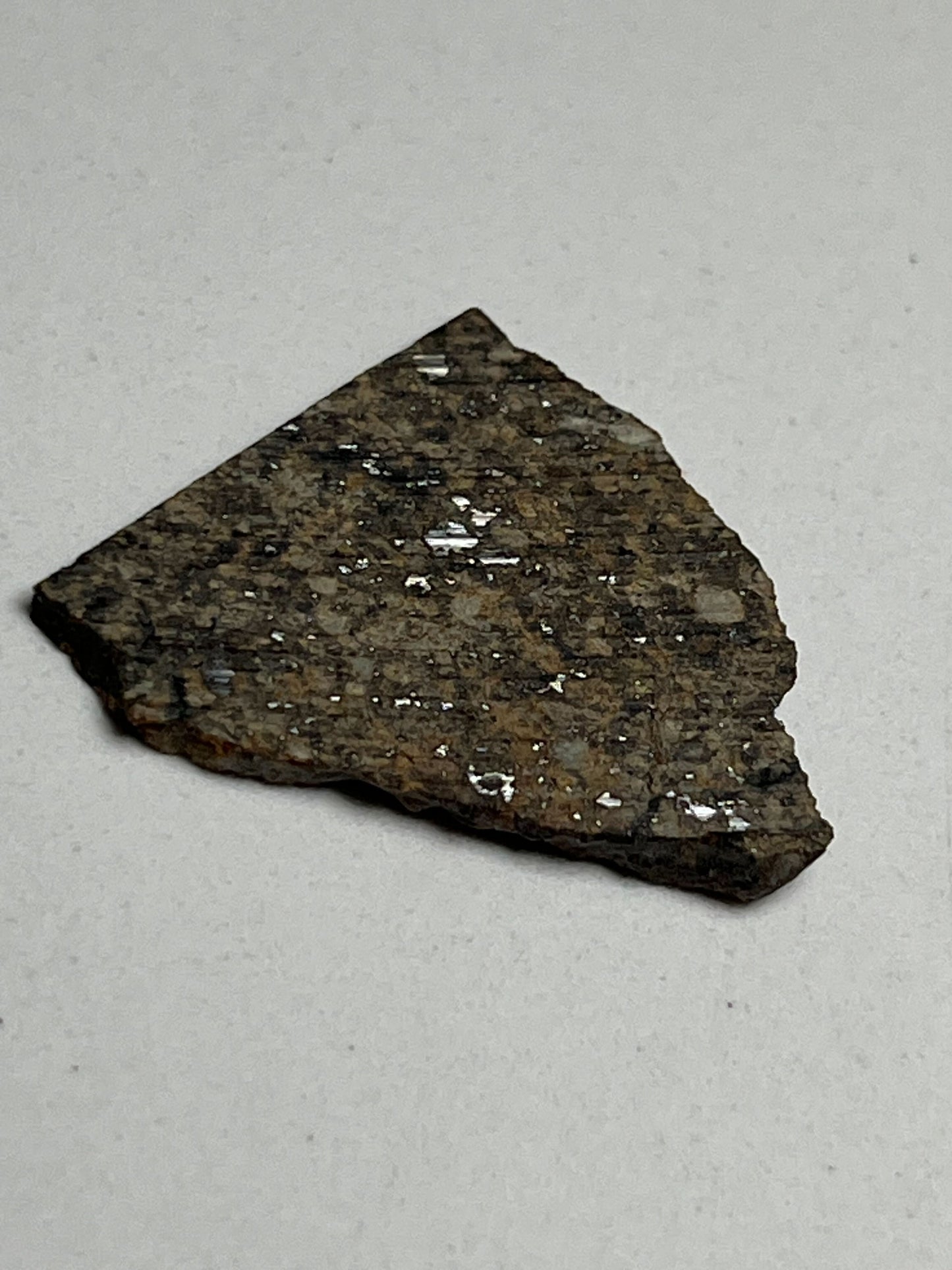 Stone Chondrite "Tazizilet" Meteorite Slice - Recovered 2006, Agadez, Niger - 3.5g