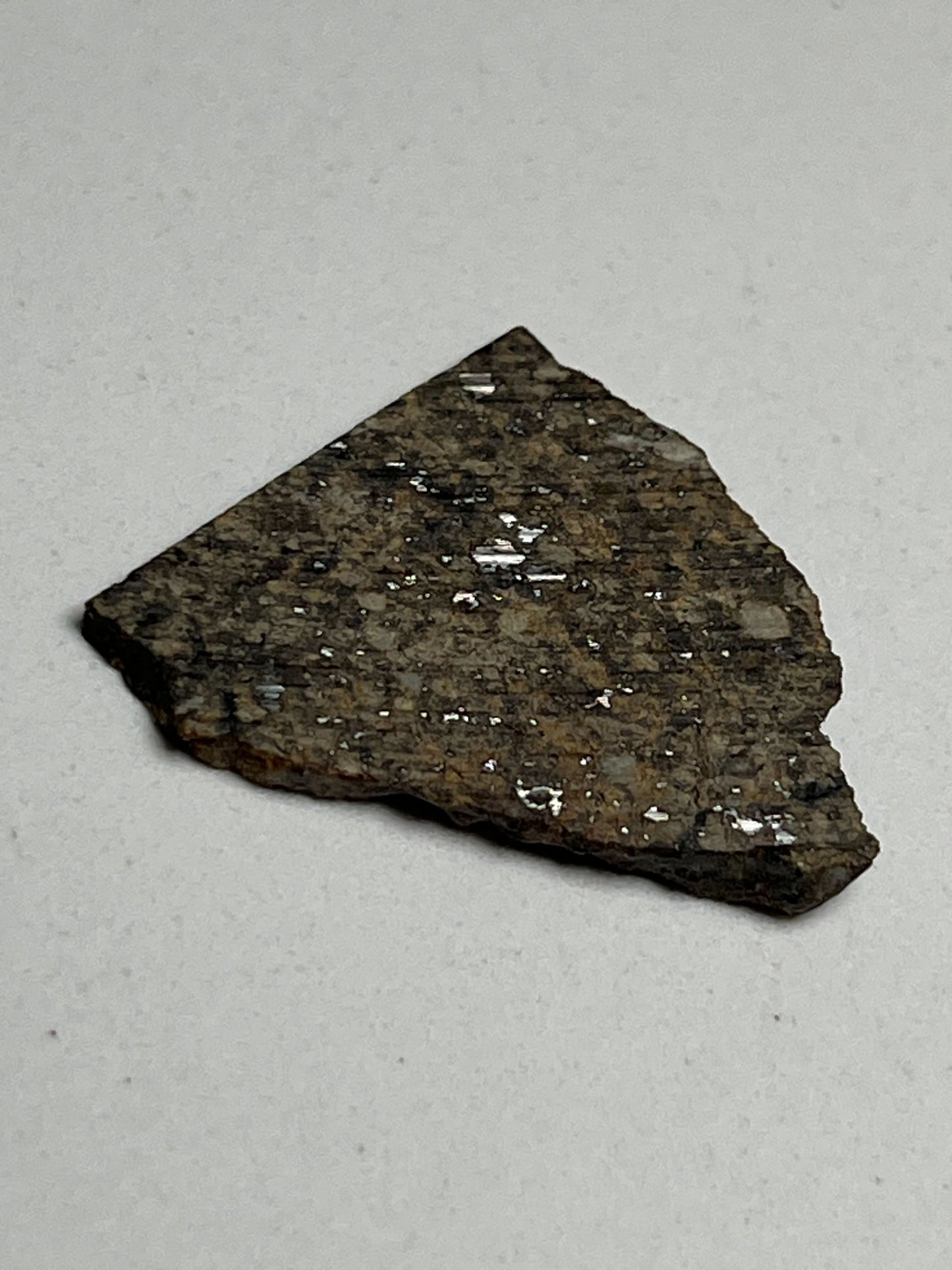 Stone Chondrite "Tazizilet" Meteorite Slice - Recovered 2006, Agadez, Niger - 3.5g