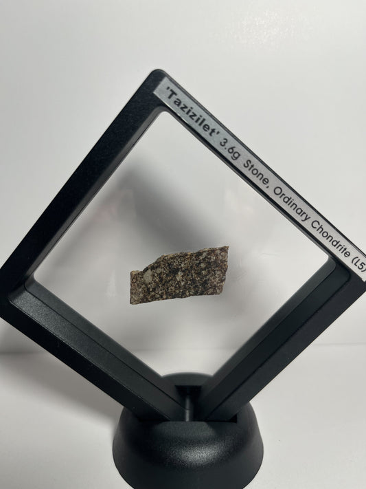 Stone Chondrite "Tazizilet" Meteorite Slice - Recovered 2006, Agadez, Niger - 3.6g