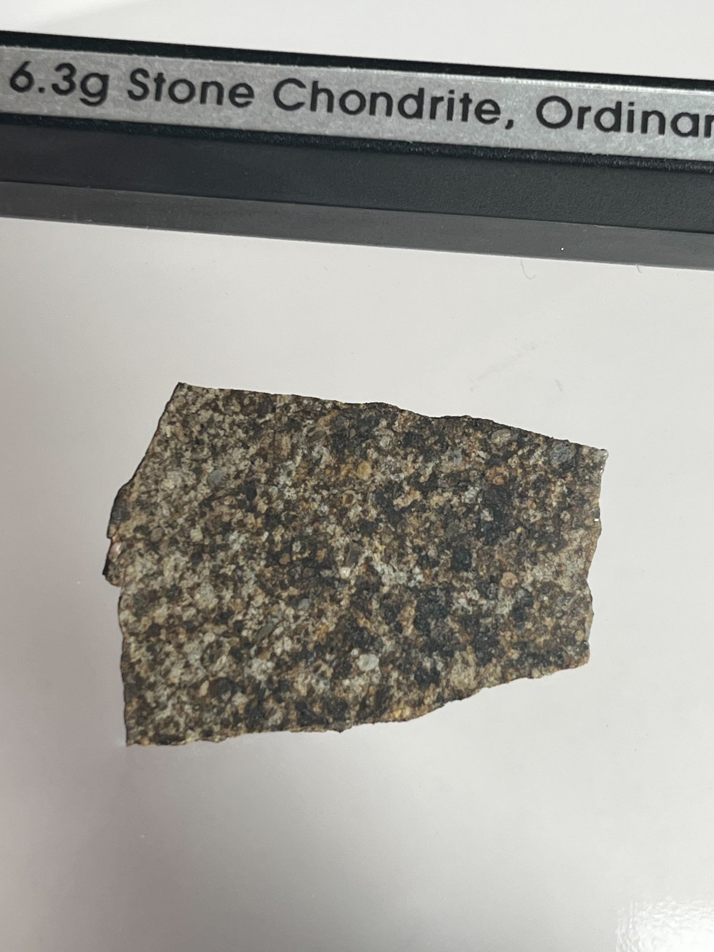 Stone Chondrite "Tazizilet" Meteorite Slice - Recovered 2006, Agadez, Niger - 6.3g