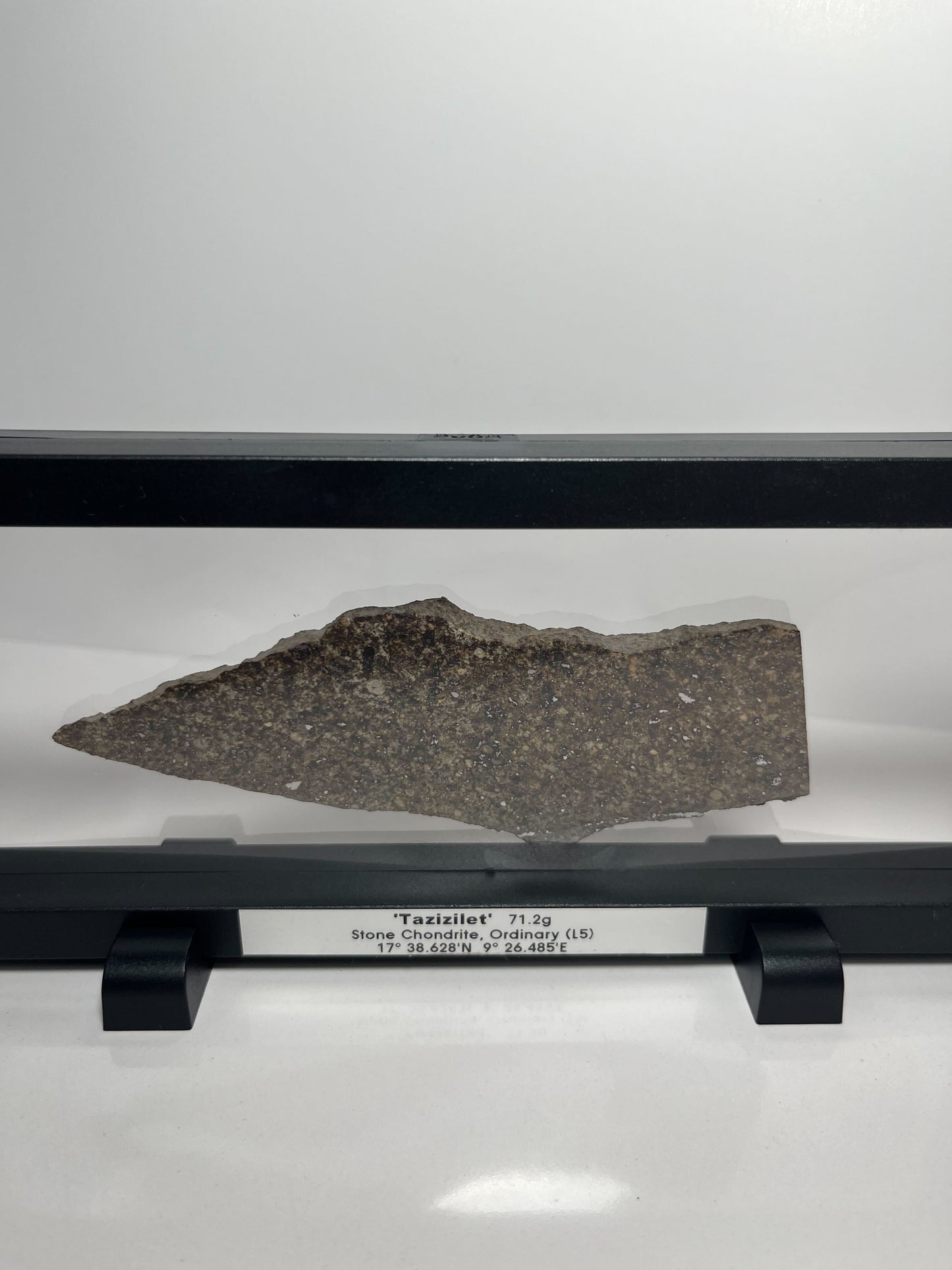 Stone Chondrite "Tazizilet" Meteorite Slice - Recovered 2006, Agadez, Niger - 71.2g