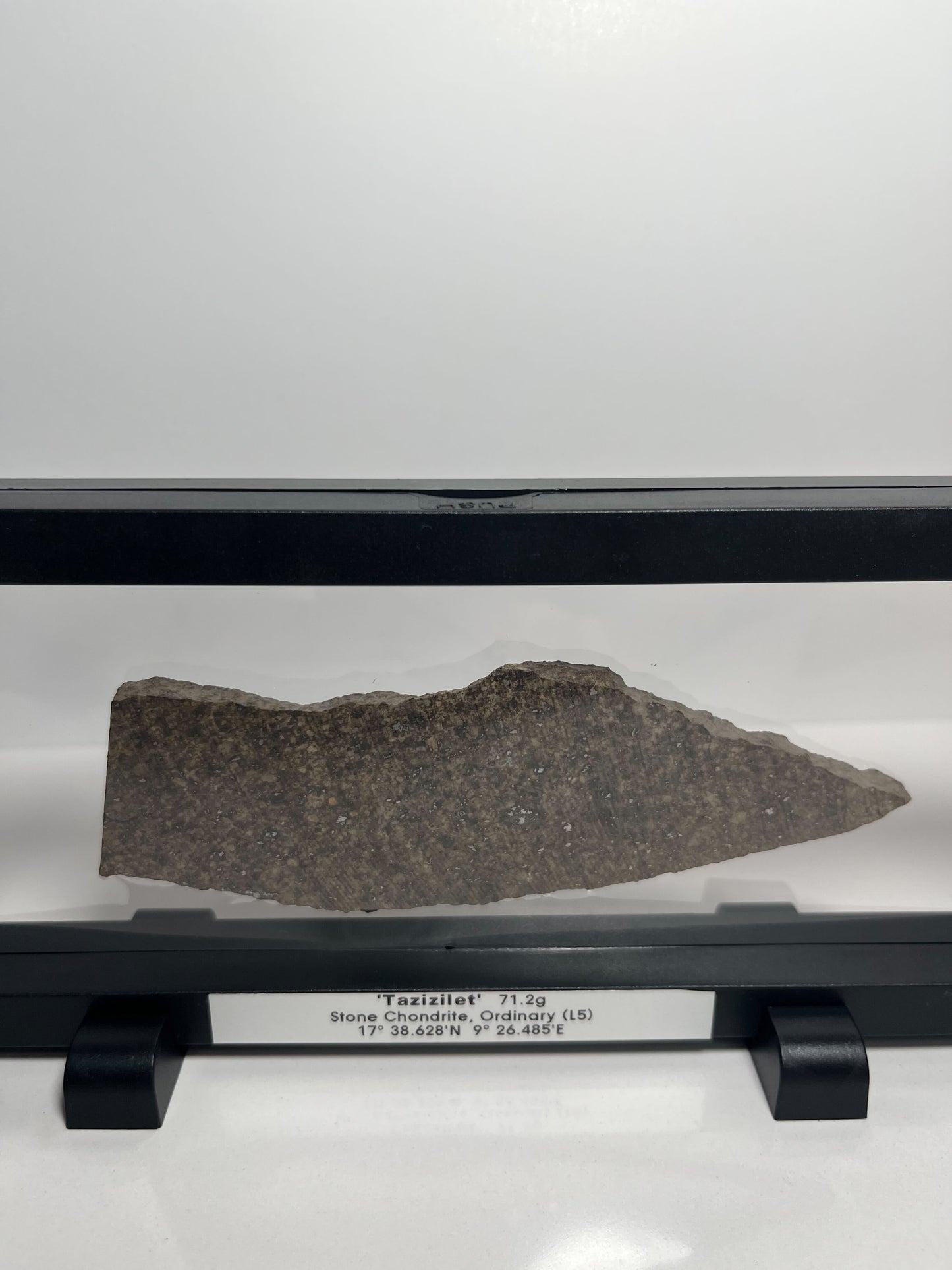 Stone Chondrite "Tazizilet" Meteorite Slice - Recovered 2006, Agadez, Niger - 71.2g