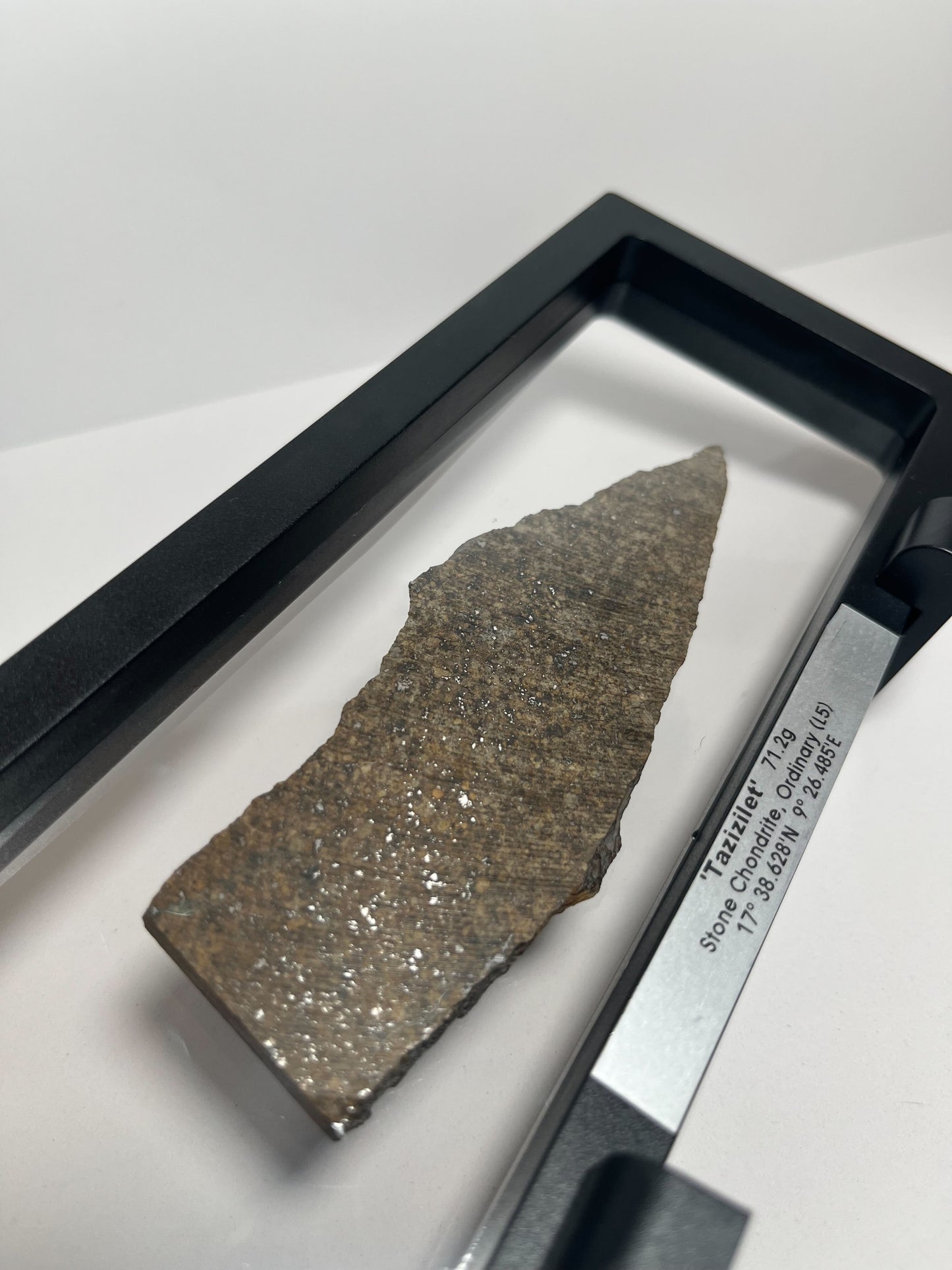 Stone Chondrite "Tazizilet" Meteorite Slice - Recovered 2006, Agadez, Niger - 71.2g