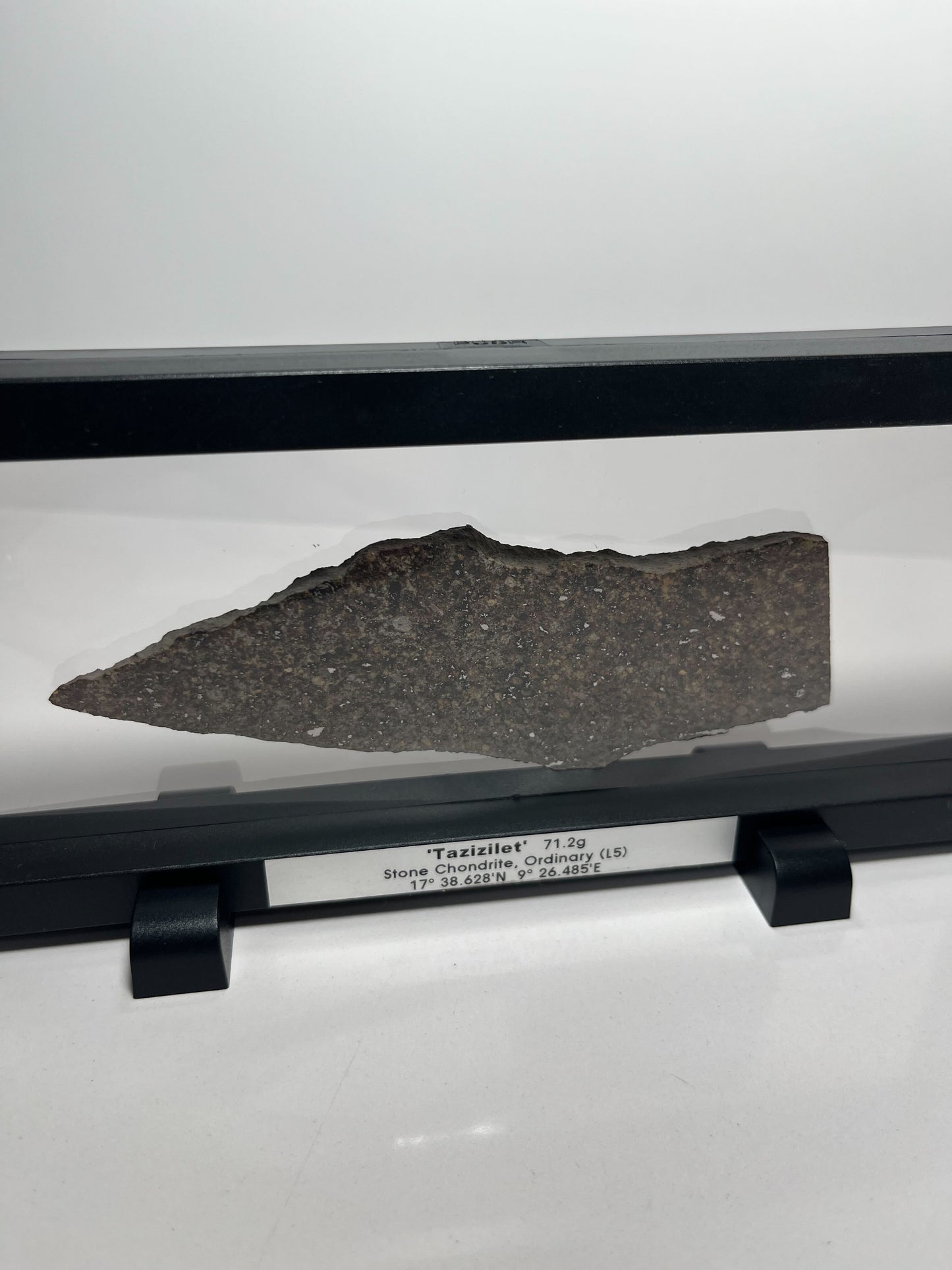 Stone Chondrite "Tazizilet" Meteorite Slice - Recovered 2006, Agadez, Niger - 71.2g